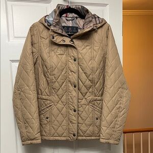 Barbour Beige Quilted Utility Jacket